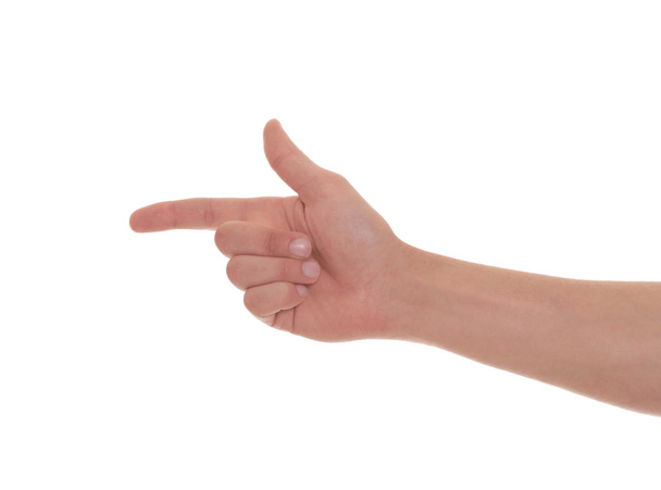 Male hand pointing - Fotoğraf, Görsel