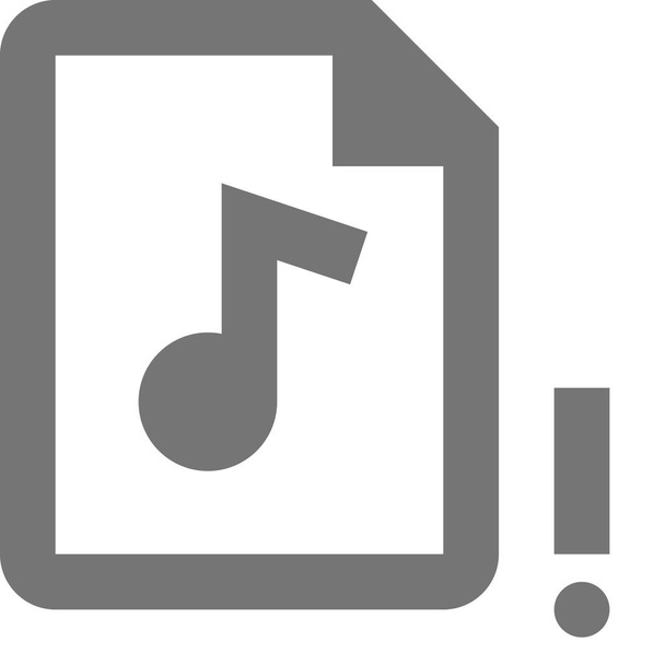 alert audio file icon in outline style - Vetor, Imagem