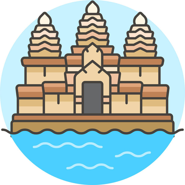 angkor architettura cambodia icona nella cultura-comunità categoria - Vettoriali, immagini