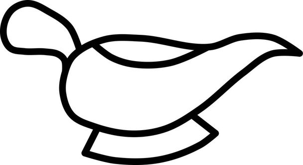 barco cena vestidor icono en estilo dibujado a mano - Vector, Imagen