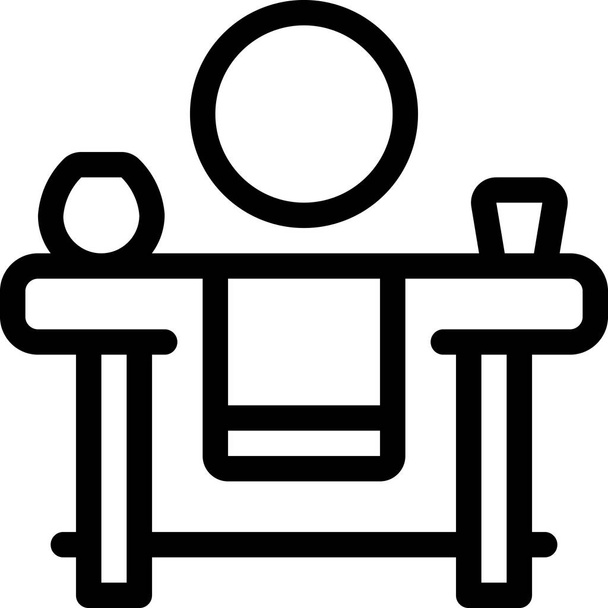 concierge recepční ikona ve stylu osnovy - Vektor, obrázek