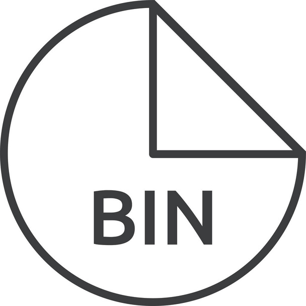 значок формату файла bin у стилі контурів
 - Вектор, зображення