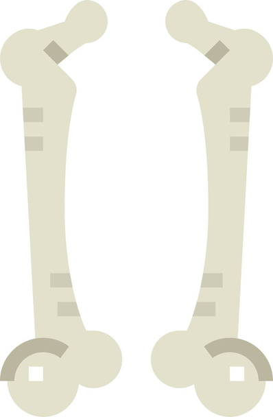解剖学的骨のアイコンをフラットスタイルで - ベクター画像