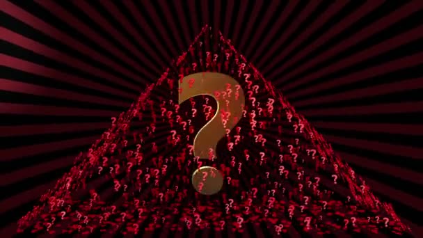 Pyramid of Question marks - Footage, Video