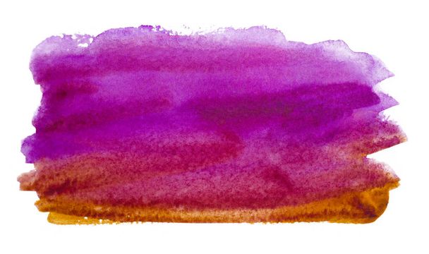 Watercolor purple brown stain on white background isolated. Element with paint and watercolor paper texture. Background for design of postcards and print. - Φωτογραφία, εικόνα