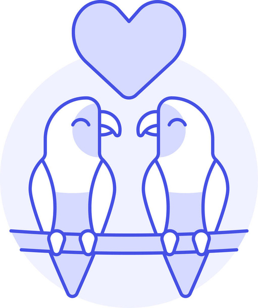 animal birds branch icon in filled-outline style - Вектор, зображення
