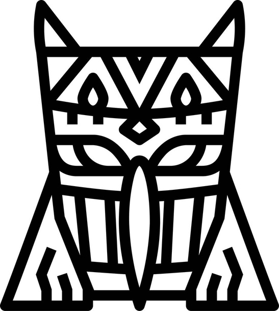 ícone de máscara fantasma festival em estilo esboço - Vetor, Imagem