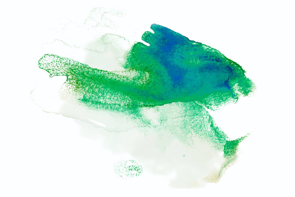Watercolor stain green background texture - Foto, Bild