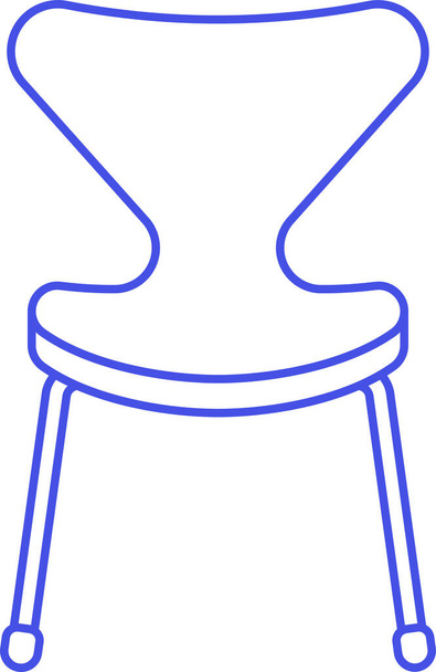 židle židle nábytek ikona v obrysu stylu - Vektor, obrázek