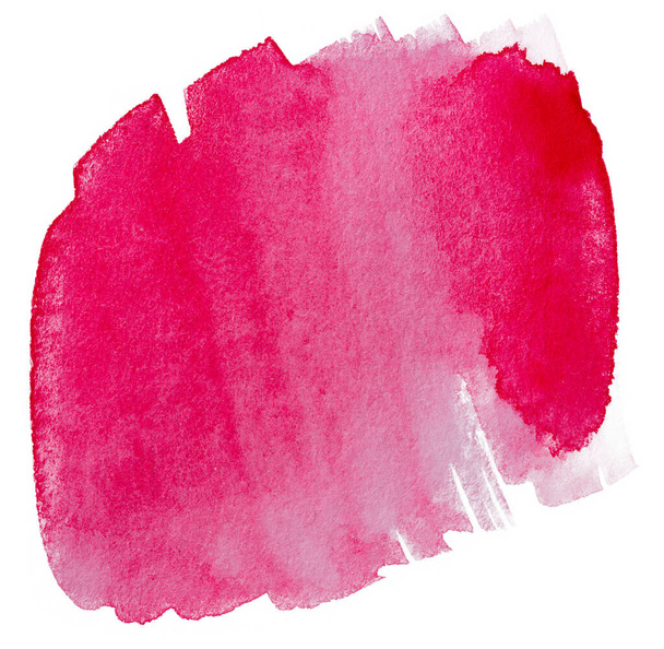 Solide Aquarellmalerei Rubine Red "1797c" Isolierter Aquarellfleck auf weißem Papier. - Foto, Bild
