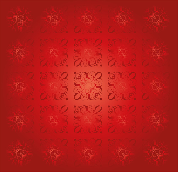 Vector de fondo abstracto vintage de patrón floral rojo
 - Vector, imagen
