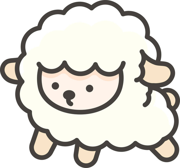 ewe filled-outline avatar icon in filled-outline style - Vektor, kép
