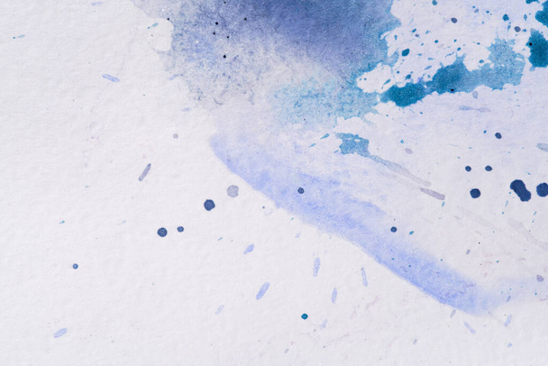 Watercolor stain blue background texture - Photo, image