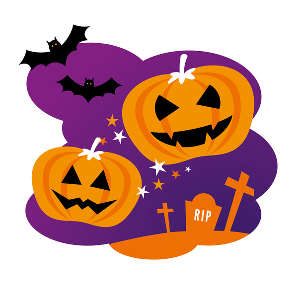 Halloween Design with Pumpkins - Vector, afbeelding
