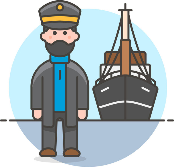 иконка капитана Хаддока в категории транспортные средства-режимы-перевозки - Вектор,изображение