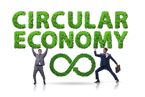 Conceito de economia circular com empresário - Foto, Imagem