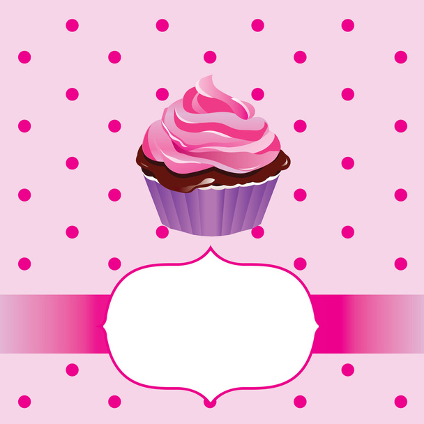 cupcake background - Vektor, kép