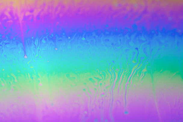 Abstract background texture of iridescent paints. Soap bubble - Fotografie, Obrázek