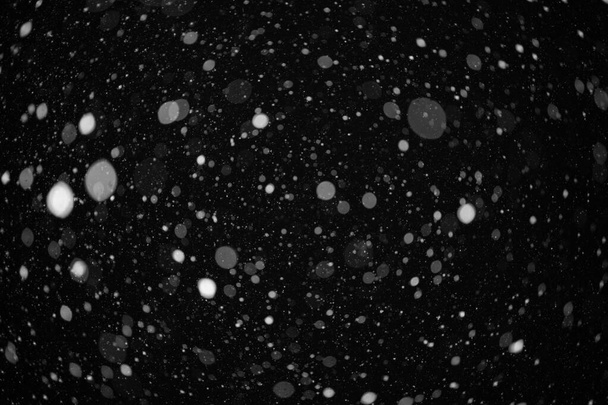 Abstract Background Defocus Light Spots on a black background. - Zdjęcie, obraz