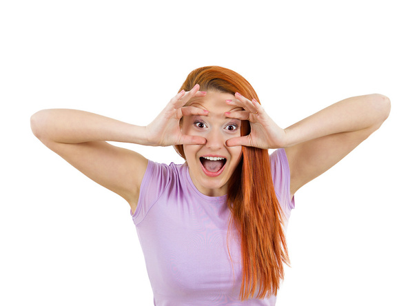 Headshot of a surprised  woman - Фото, зображення