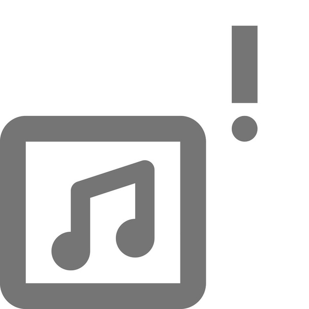 album alert music icon in outline style - Vetor, Imagem