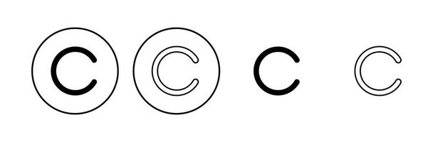 Set di icone di copyright. simboli del copyright - Vettoriali, immagini
