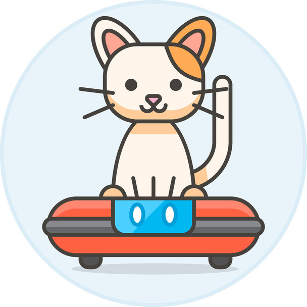 cat cleaner cleaning icon in avatar category - Vector, Image