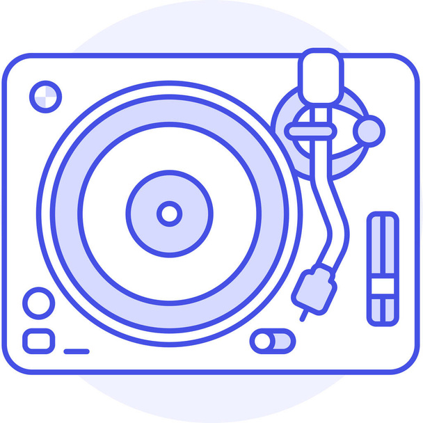 audio disc music icon in filled-outline style - Vetor, Imagem