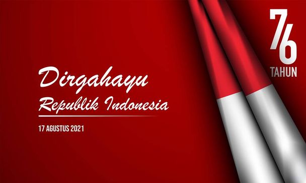Indonéský den nezávislosti Design pozadí. - Vektor, obrázek