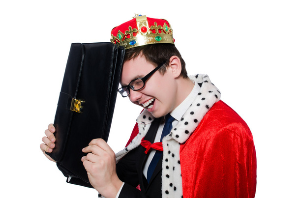 Бізнесмен з короною і портфелем
 - Фото, зображення