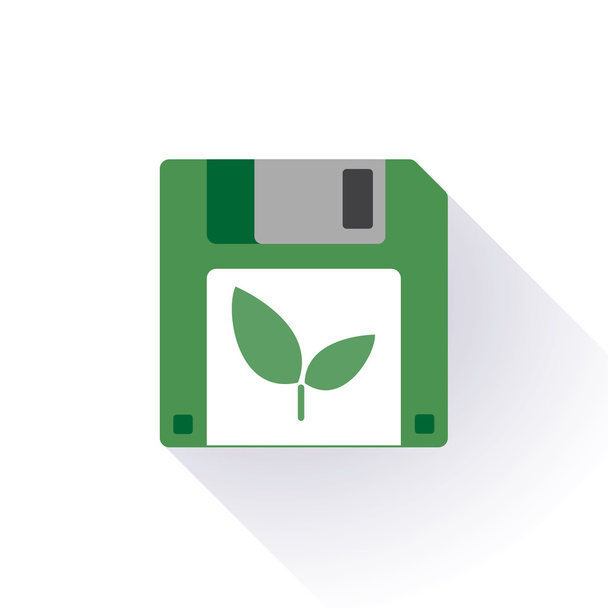 floppy disk simgesi olan bir bitki - Vektör, Görsel