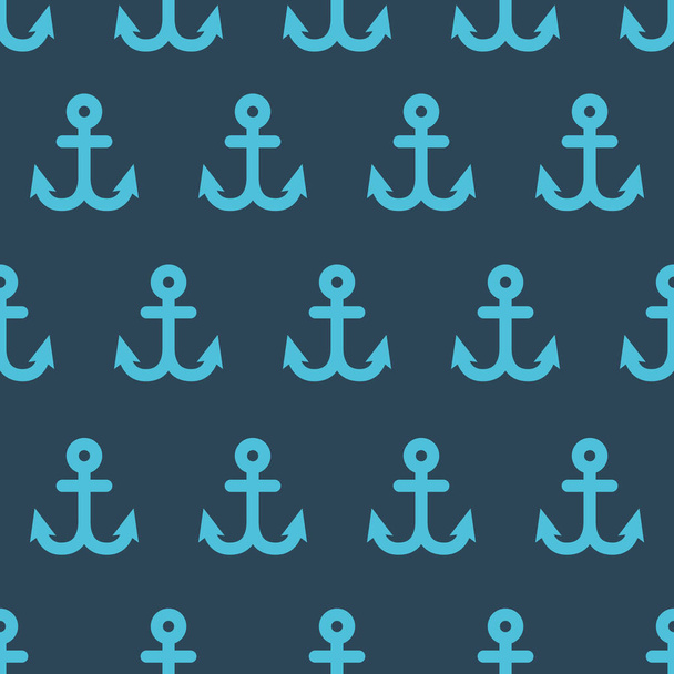 Seamless pattern with anchors - Διάνυσμα, εικόνα