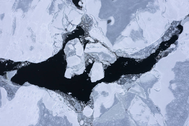 A sea ice field taken from the top. - Foto, immagini