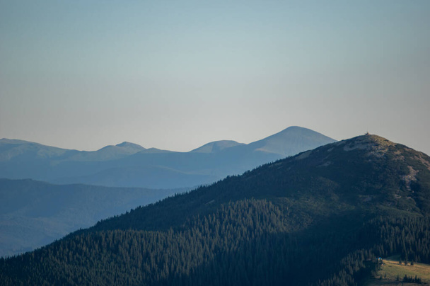 Panorama of the Carpathian mountains, summer landscape - Photo, Image