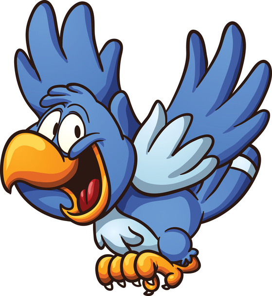 Pájaro azul
 - Vector, imagen