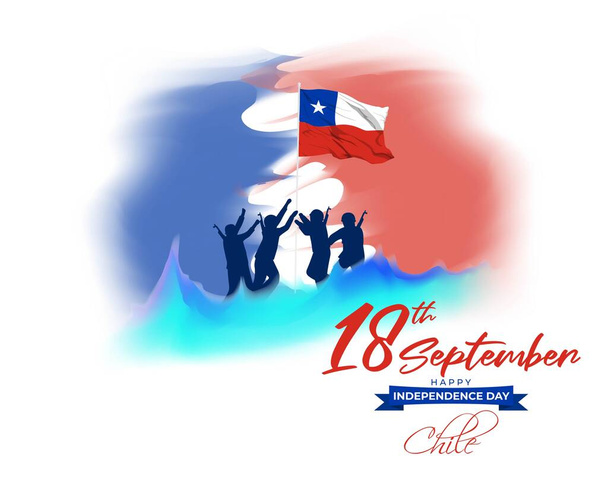 illustrazione vettoriale per il giorno dell'indipendenza-CILE-18 settembre - Vettoriali, immagini