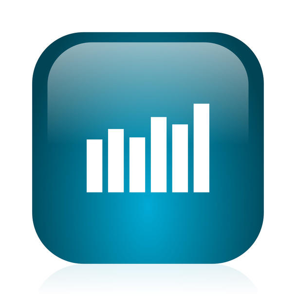 graph blue glossy internet icon - Foto, immagini