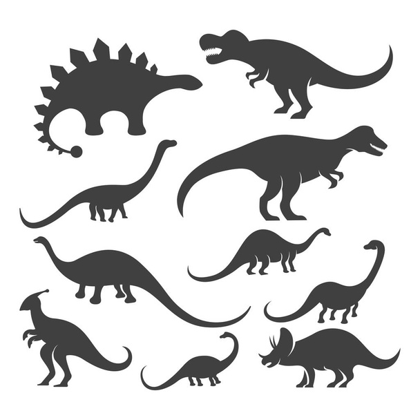 Dinosaurier-Ikone Vorlage Vektor Illustration Design - Vektor, Bild