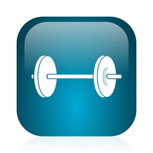 fitness blue glossy internet icon - Fotó, kép