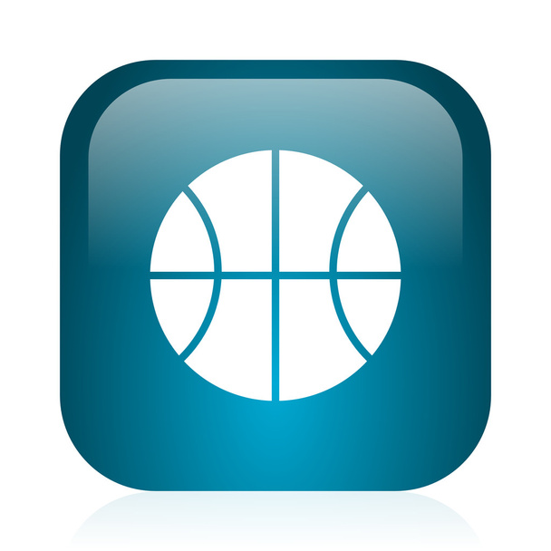 ball blue glossy internet icon - Φωτογραφία, εικόνα