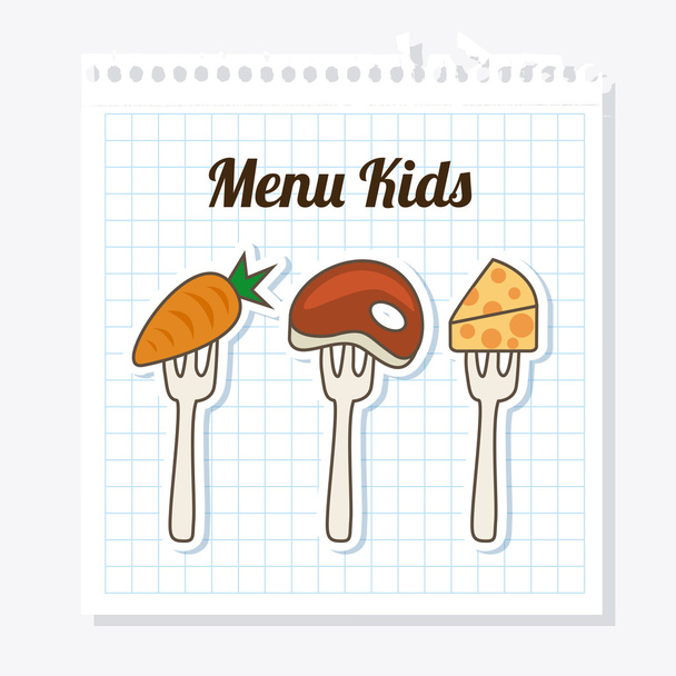 menu kinderen   - Vector, afbeelding