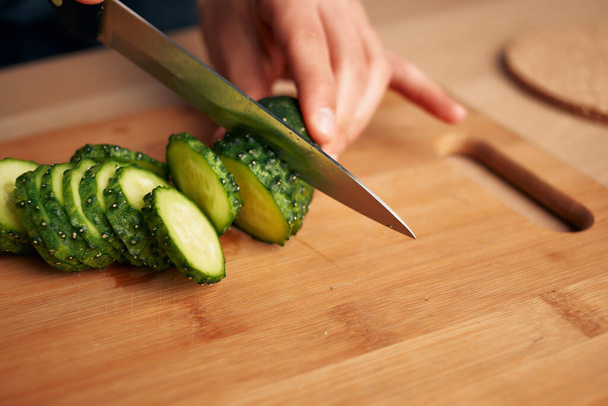 fresh vegetables slicing food healthy food kitchen - Zdjęcie, obraz