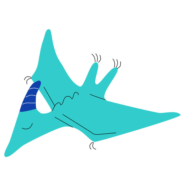Un dinosaure ptérosaure vole - Vecteur, image
