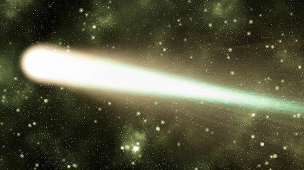 Kaunis tila tausta abstrakti komeetta. Kosminen tapetti - Valokuva, kuva