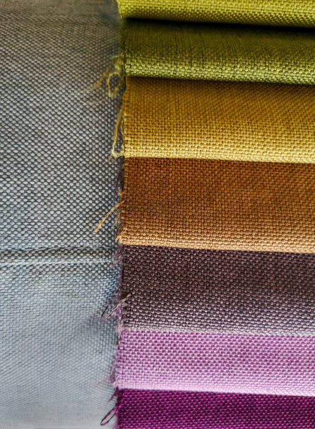Example of color pattern of silk fabric - Foto, imagen