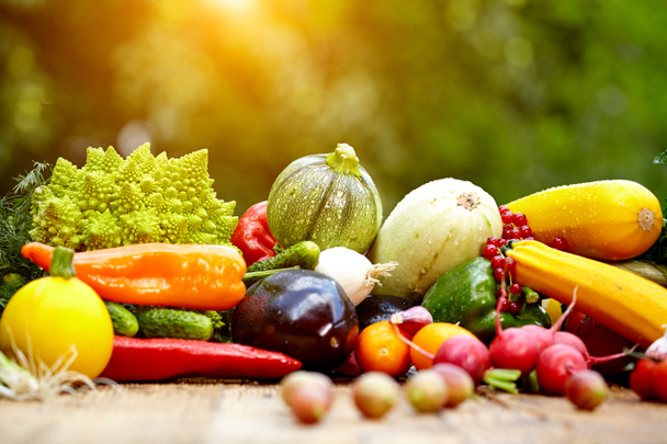 Fresh organic vegetables and fruits - Photo, Image