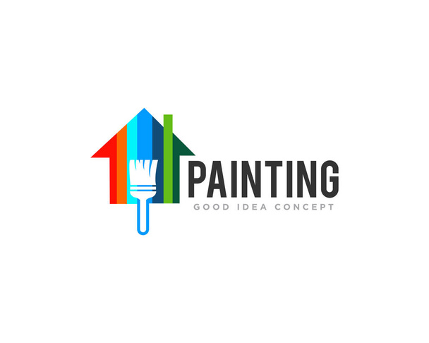casa pintura logo diseño vector
 - Vector, imagen