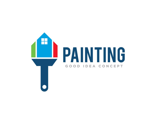 Home Paint logo design vektor - Vektor, kép