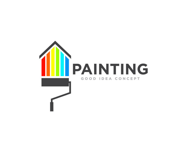 casa pittura logo vettore di progettazione
 - Vettoriali, immagini