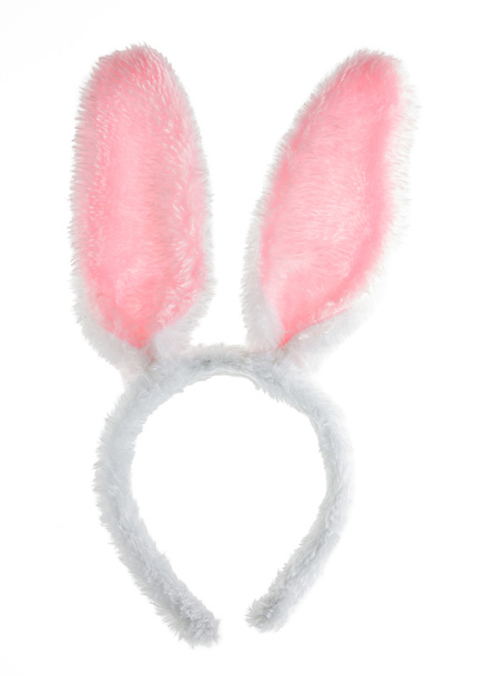 Velikonoční růžový zajíček uši izolovaných na bílém pozadí - Fotografie, Obrázek